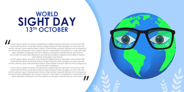 Vector illustration for world sight day banner