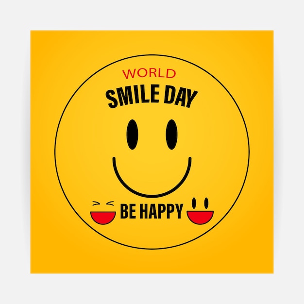 Vector illustration of world smile day banner