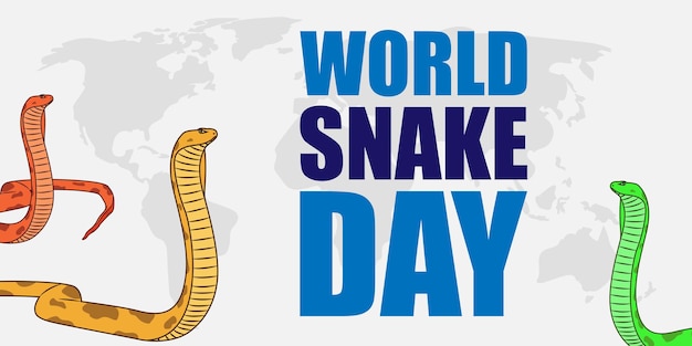 Векторная иллюстрация ко Всемирному дню змей
