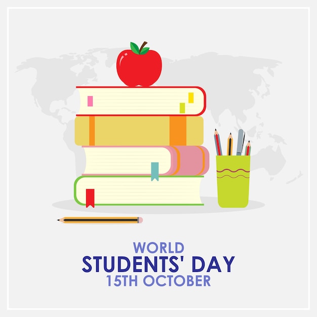 Vector illustration for world student day 15 October