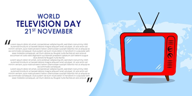 Vector illustration for World Television Day 21 November banner