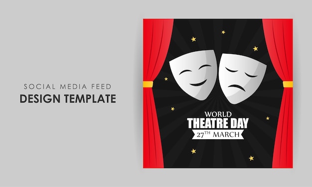 Vector illustration of World Theatre Day