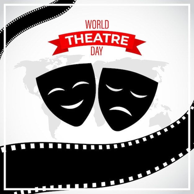 Vector illustration of World Theatre Day