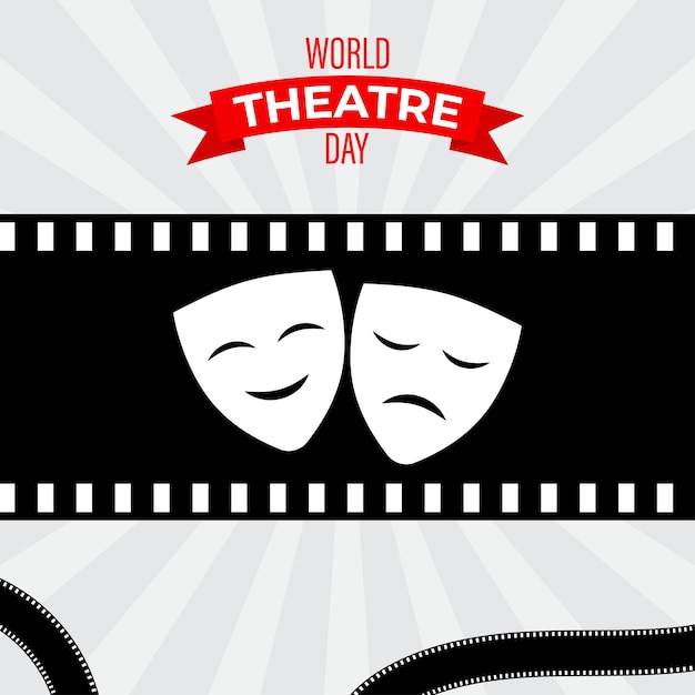 Векторная иллюстрация Всемирного дня театра