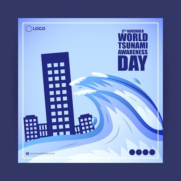 Vector illustration for world tsunami awareness day