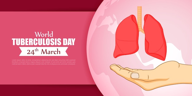 Vector vector illustration of world tuberculosis day