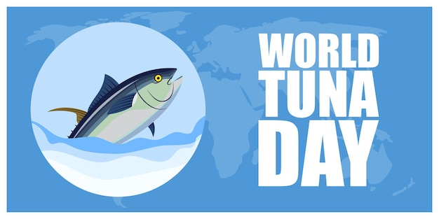 Vector vector illustration for world tuna day may 2