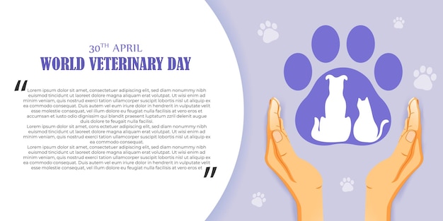 Vector illustration for world veterinary day