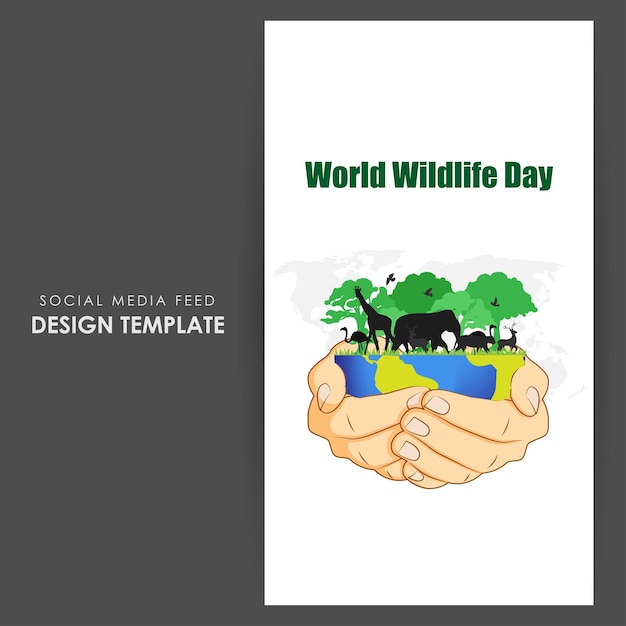 Vector illustration for World Wildlife Day