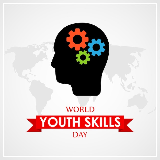 Vector illustration for World Youth Skills Day