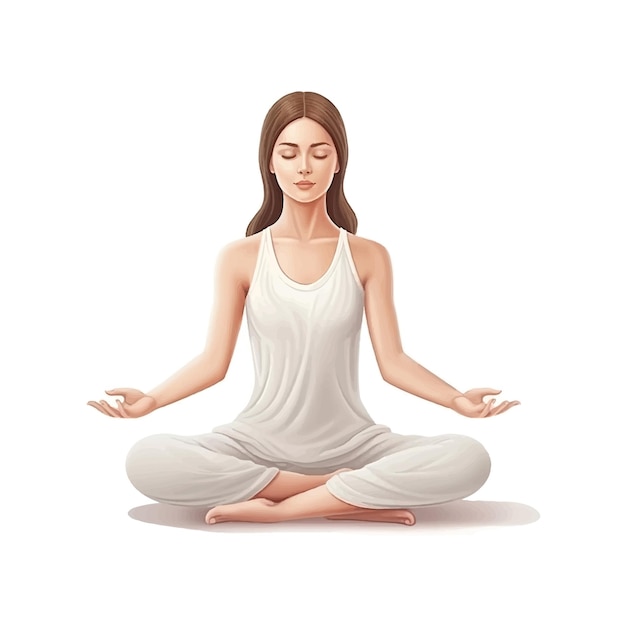 Vector vector illustration of yoga day