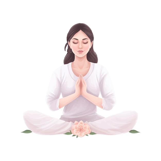 Vector vector illustration of yoga day