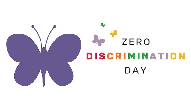 Векторная иллюстрация Дня нулевой дискриминации. Отмечается 1 марта