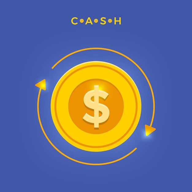 Illustrazioni vettoriali concetto cash back o pagamento in denaro