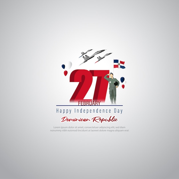 Векторные иллюстрации ко Дню независимости Доминиканской Республики 27 февраля