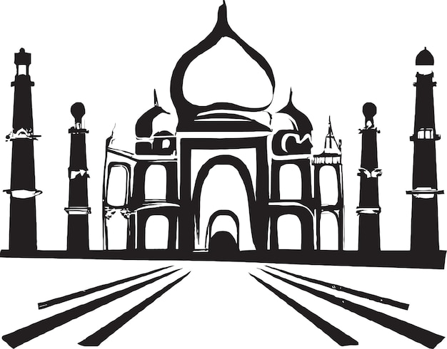 Vector Illustrations of Mosques for Islamic Charity and Community Services