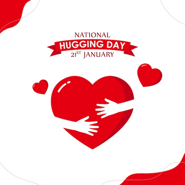 Illustrazioni vettoriali per il national hugging day 21 gennaio