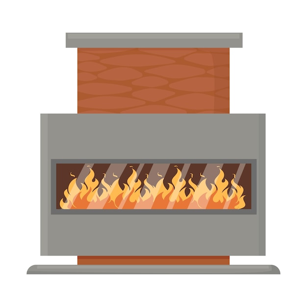 Vector illustrator of Fireplace