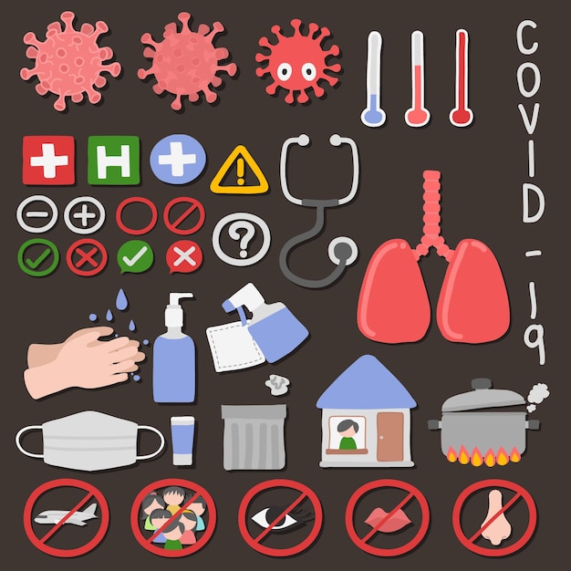 Vector Illustrator of Protect Yourself From Coronavirus COVID-19