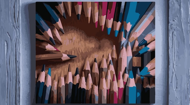 Векторная иллюстрация карандаша