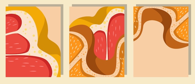 Векторное изображение абстрактного фона со стилизованными цитрусовыми фруктами EPS 10