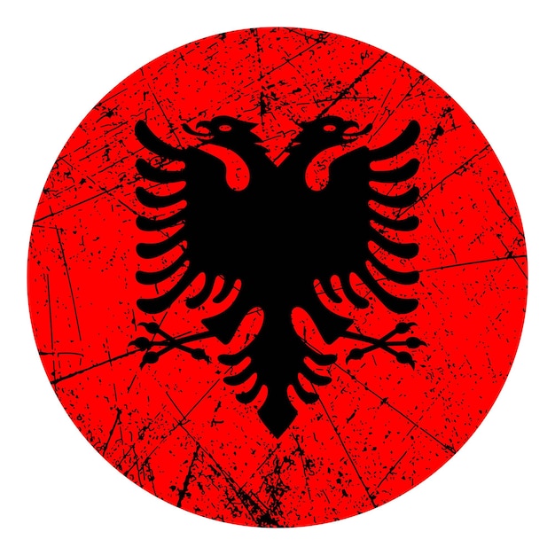 알바니아 국기의 벡터 이미지