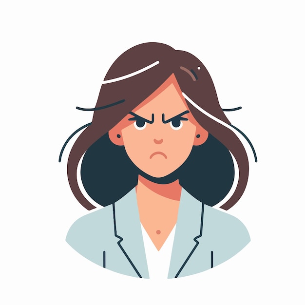 Vector vector image of an angry womans expression