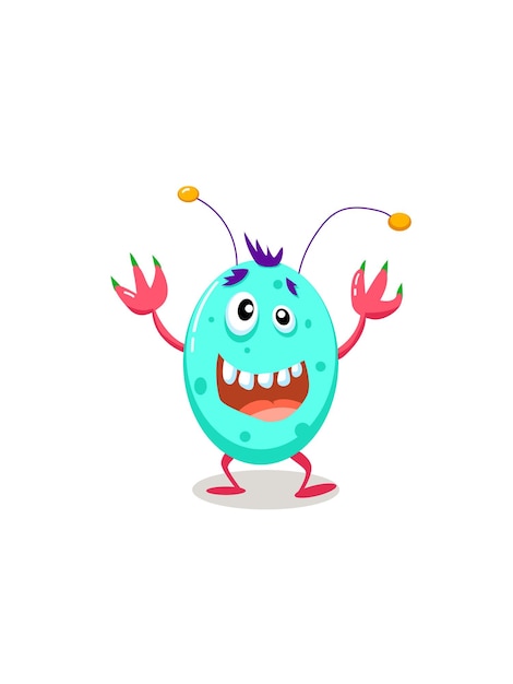 Vector image. Baby monster character on white background.