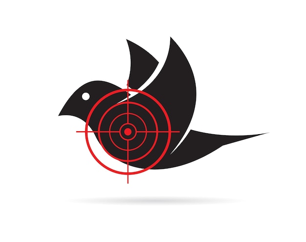 Vector image of bird target on a white background