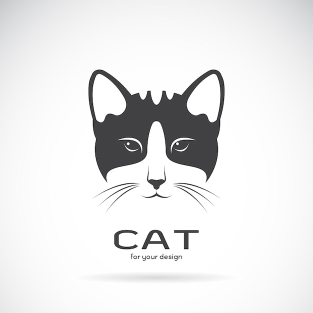 Vector image of an cat face design on white background