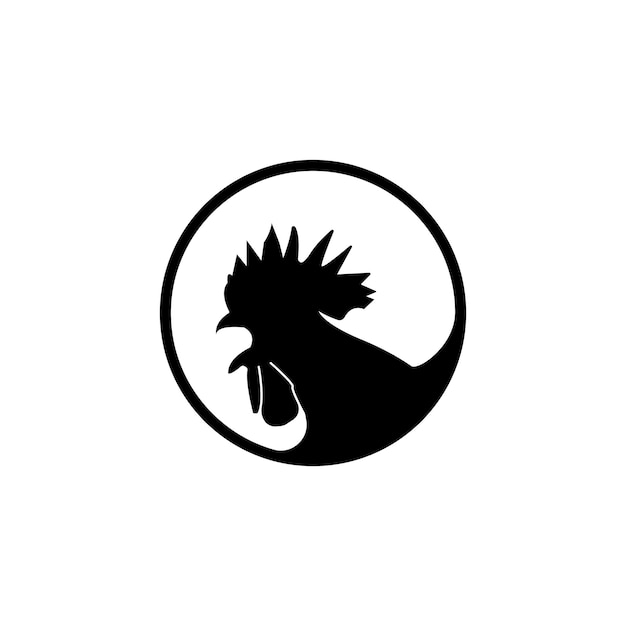鶏のロゴのテンプレート アイコンのベクター画像