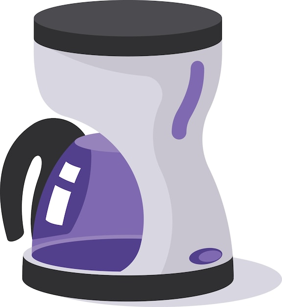 Vector image of a coffee maker machine isolated on transparent background