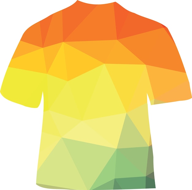 Vector Image Of A Colorful TShirt Silhouette Of A Shirt With Polygonal Pattern