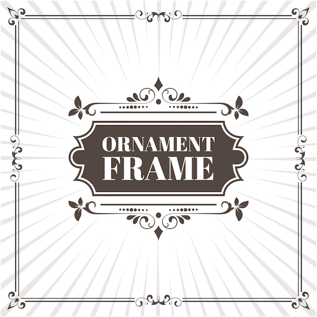 Vector image decorative ornamental frame