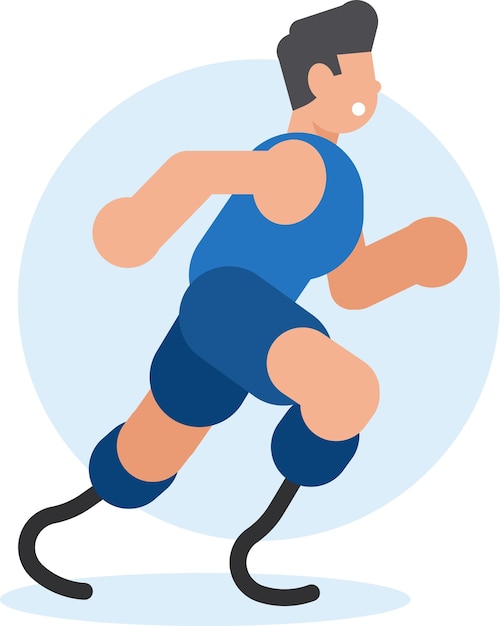 Vector Image Of A Disabled Runner Isolated On White Background