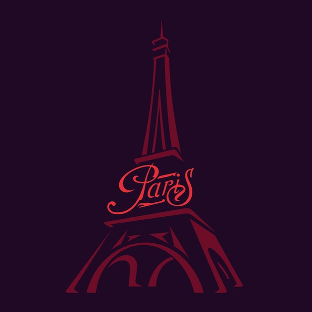 Vector image of the Eiffel Tower.