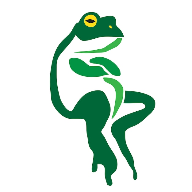 Vector vector image of an frog on a white background
