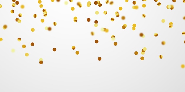 Vector image of golden confetti for a joyous party background