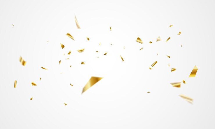 Vector vector image of golden confetti for a joyous party background