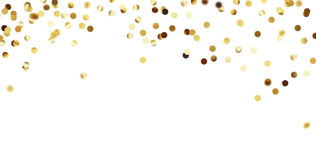 Vector image of golden confetti for a joyous party background