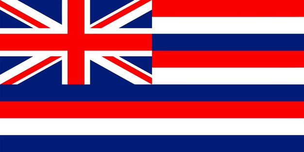 Vector image of Hawaii State flag Ka Hae Hawaii Proportion23 EPS10