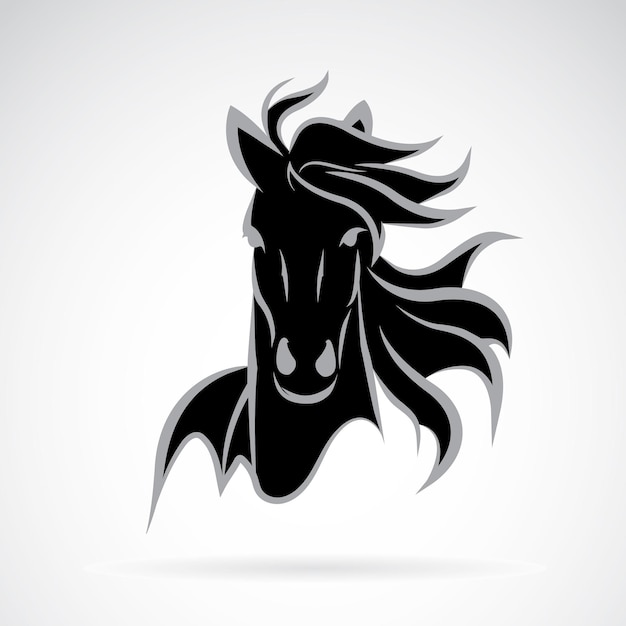 Vector image of an horse face design on white background