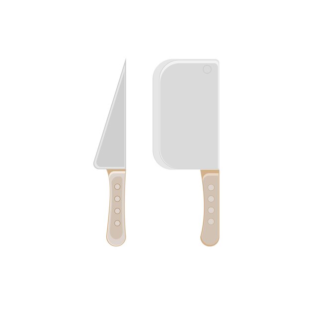 칼과 식칼의 벡터 이미지
