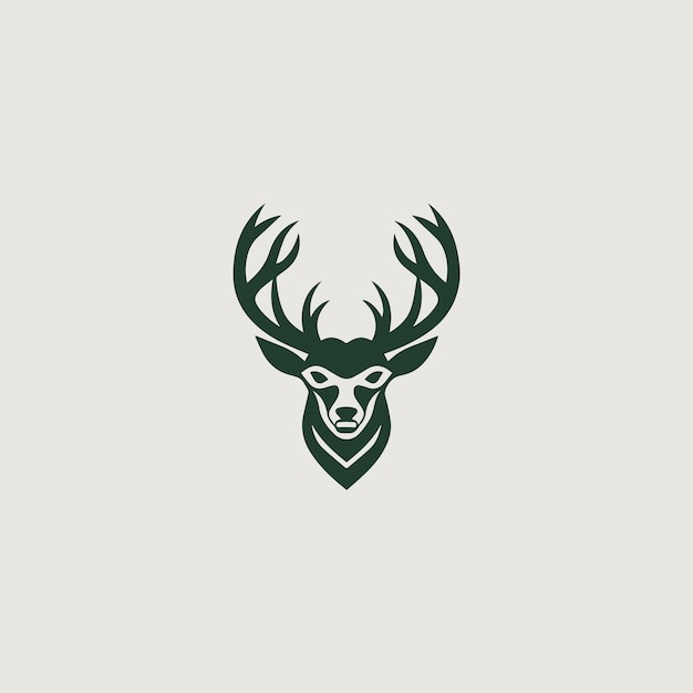 Vector vector image of a logo that symbolically uses a deer