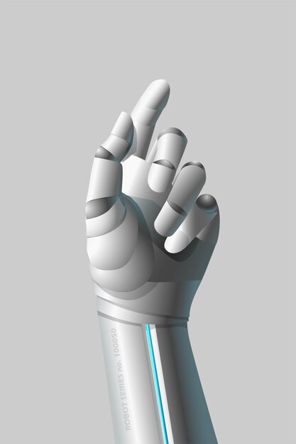 Vector image of a metal robot arm