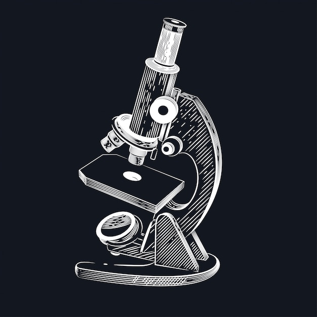 Vector image of a microscope