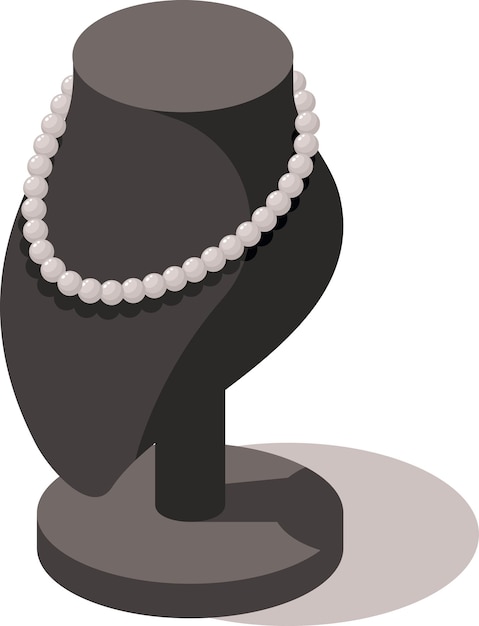 Vector Image Of A Necklace Holder Isolated On Transparent Background