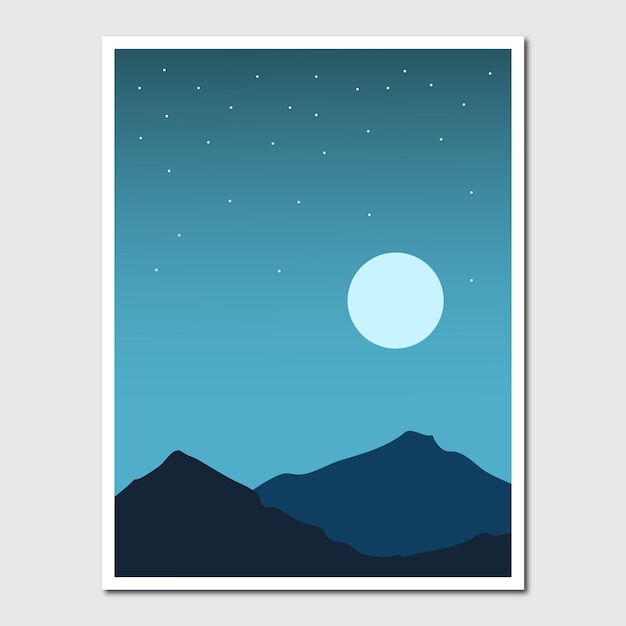 Vector Image Of Night Landscape