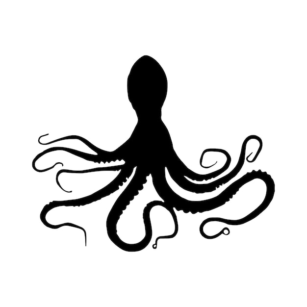 Vector vector image of an octopus on white background wild animals vector illustration