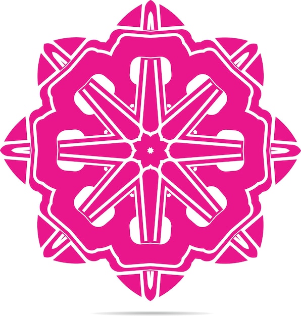 Vector Image Of Ornamental Design Element In Pink Color Isolated On Transparent Background